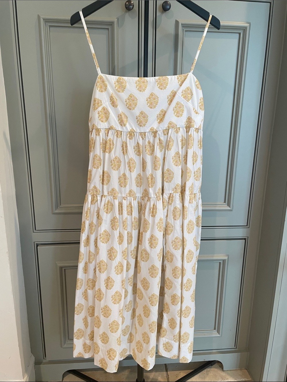 J.Crew Euro Summer Mediterranean Coquette Tie Back Sustainable Fabric Dress 12